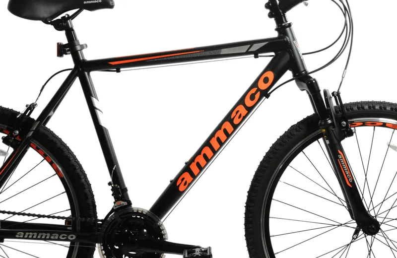 Ammaco Santos 26 Inch Wheel Mountain Bike Black and Orange-3